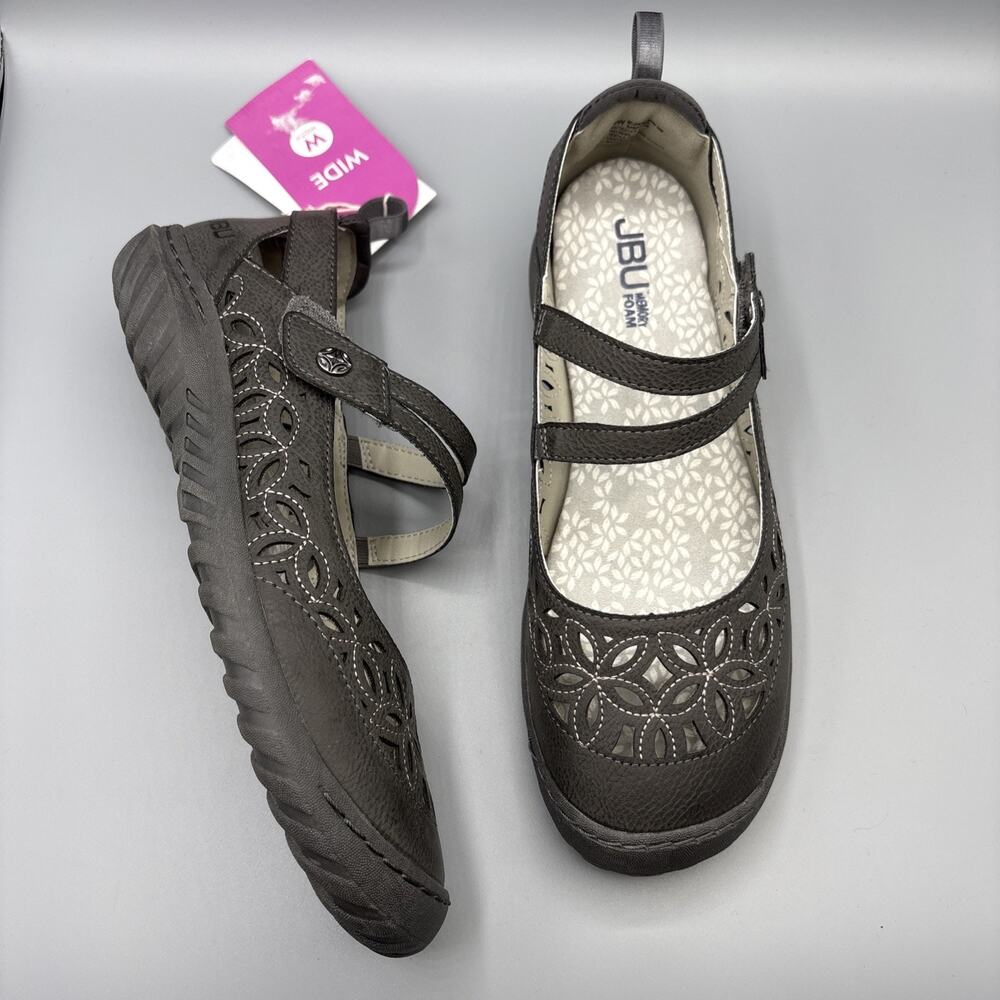 JBU Jambu Encore Bellerose Mary Jane Shoes Size 9 Wide Width Cut Out Comfort